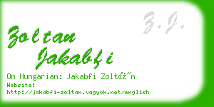zoltan jakabfi business card